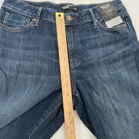 NWT Simply Vera Wang Size 10 Mid Rise Capri Power Stretch - Picture 8 of 9